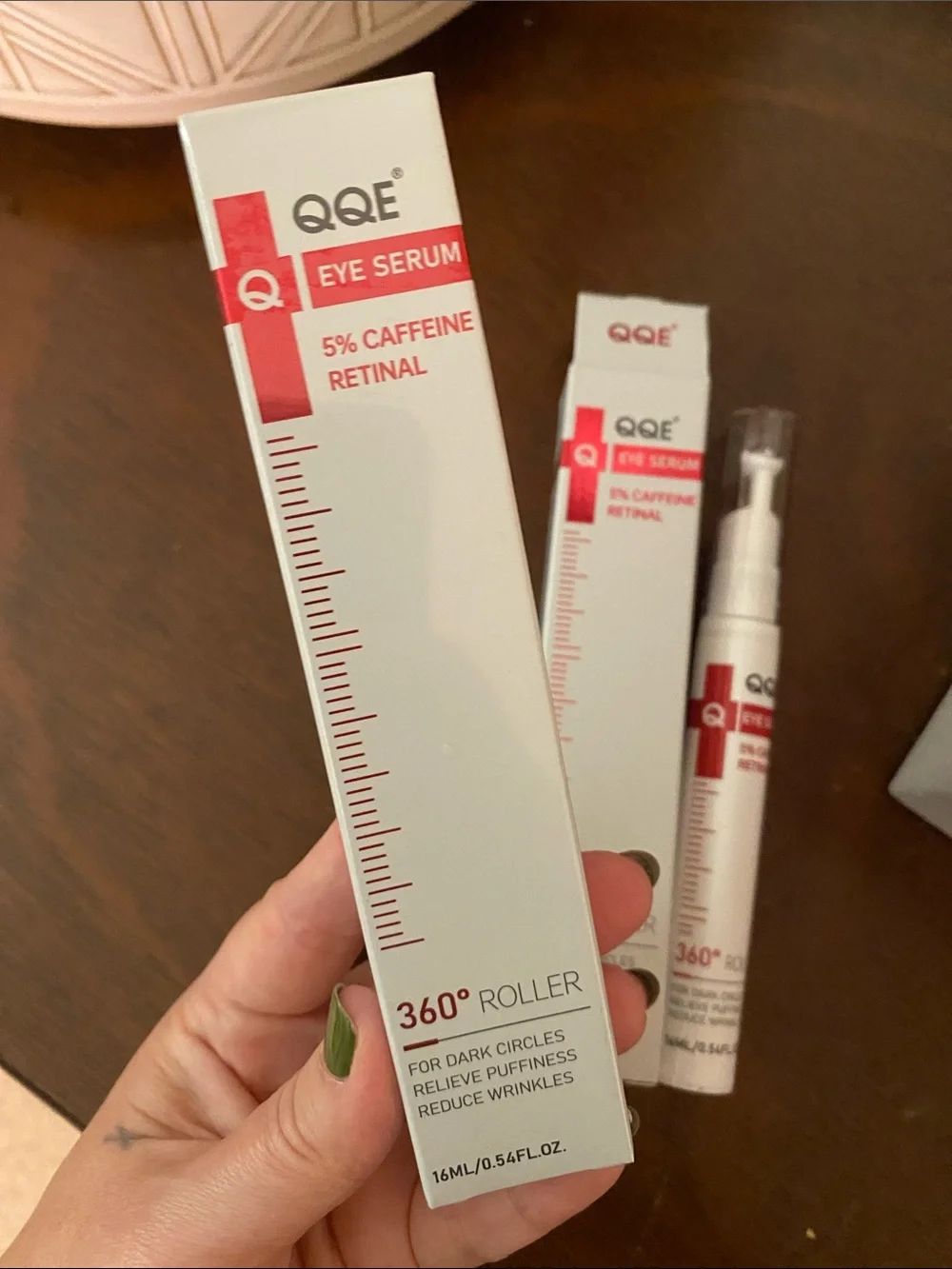 QQE Eye Serum 360° Roller with 5% Caffeine Retinal